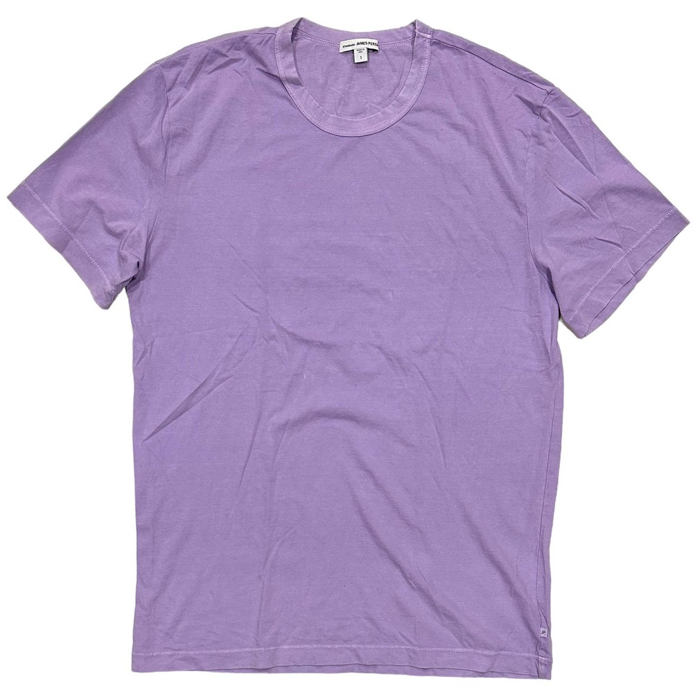 James Perse Men's MLJ3311 Short Sleeve Crew Neck Tee T-Shirt in Purple